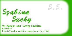 szabina suchy business card